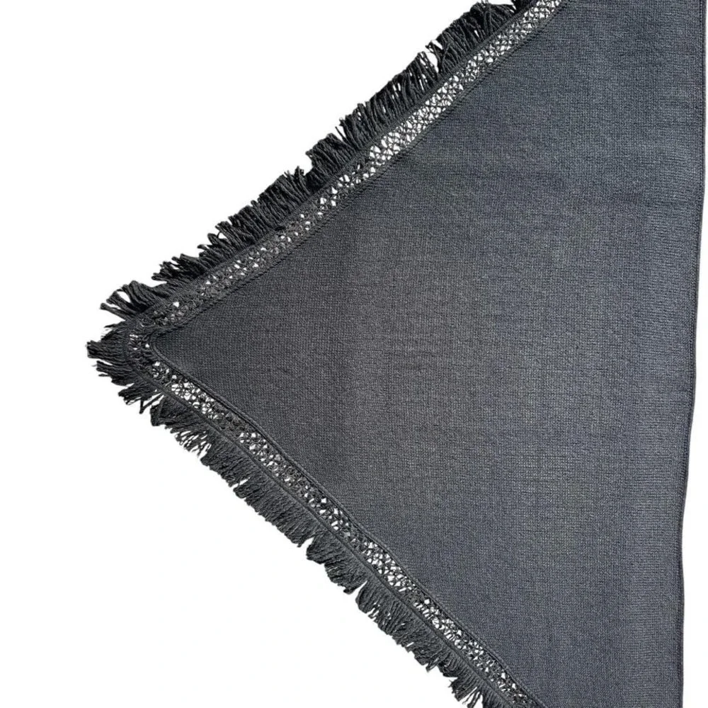 Liz Claiborne Black‎ Fringe Shawl